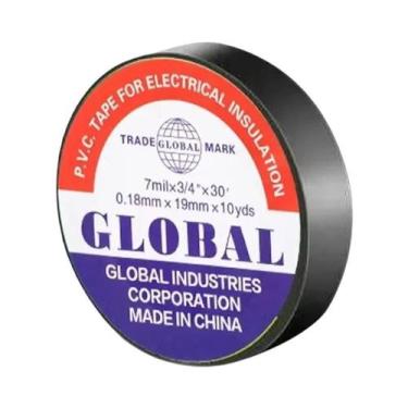 Imagem de Fita Isolante De Borracha Preta 100M Resistente a Altas Temperaturas F