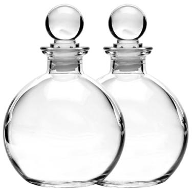 Imagem de CHALEEMANG 2 peças de garrafa de vidro transparente decorativa de 255 g com tampa de vidro, garrafa de poção para artesanato de arte, decoração faça você mesmo, lembrancinhas de festa