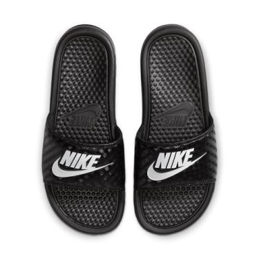 Imagem de NIKE Women's Benassi Just Do It Sandal, Black/White, 12 Regular US