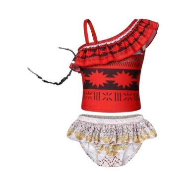 Imagem de Maiô De Princesa Moana Para Meninas, Biquíni De Verão Para Crianças, C