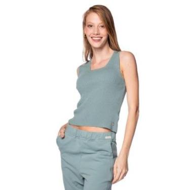Imagem de Regata Feminina Biamar Tricot Decote Quadrado Verde-Feminino