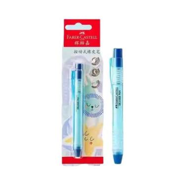 Imagem de Borracha Portátil Em Forma De Lápis Rosa, Azul E Verde Para Escola, Es