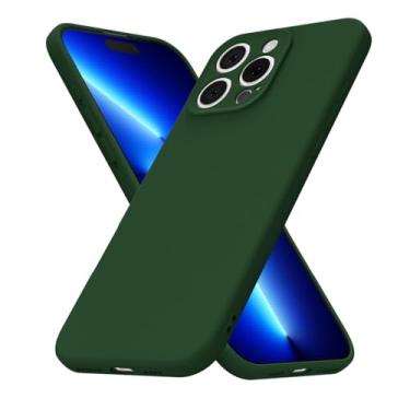 Imagem de uvcoat Capa de silicone para iPhone 13 Pro Max, capa fina de gel de borracha macia para mulheres e meninas, linda capa de telefone TPU fosco com proteção total da câmera, design simples minimalista