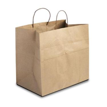 Imagem de Sacola Kraft Lisa Com Alça 30x19x29cm Grande - BraspelFood, 50