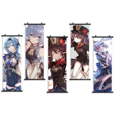 Imagem de Arte de parede em tela Genshins Impacts Eulass Ganyus 25x75cm - yiweis