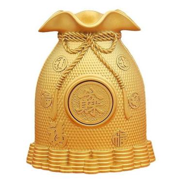 Imagem de Bolsa Coin Bank Golden Wealth Home Piggy Bank Alloy 6,7 x 8 cm - yiwei