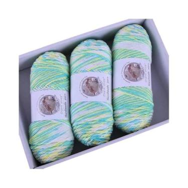 Imagem de Fio De Lã Colorido Em Gradiente Arco-Íris 360g, Espessura Média, Para 