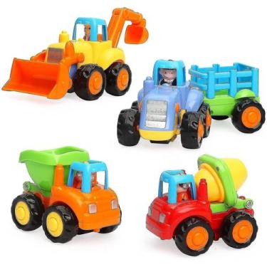 Imagem de Conjunto de carros de brinquedo alimentado por fricção para crianças d