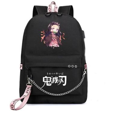Imagem de Mochila escolar Demons Slayers Anime Schoolbag para crianças - yiweisa