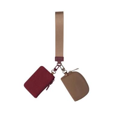 Imagem de Carteira Mini Feminina Com Zíper E Chaveiro 2 Peças, Porta-Moedas Port