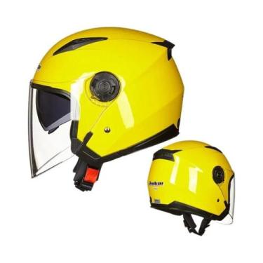 Imagem de Capacete De Motocicleta Unissex Com Lente Dupla Semi-Coberta JIEKAI-51