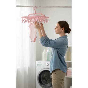 Imagem de Varal Retrátil Rosa c/ 32 Prendedores - Secagem Fácil - Congratulation
