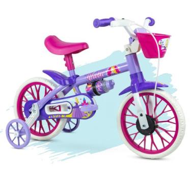 Imagem de Bicicleta Infantil Aro 12 Nathor Quadro Em Aço Carbono Violet Lilas Pr
