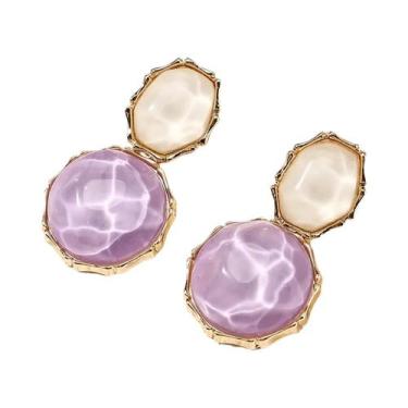 Imagem de Brincos De Resina Femininos De Verão Da Moda: Joias Criativas Com Onda