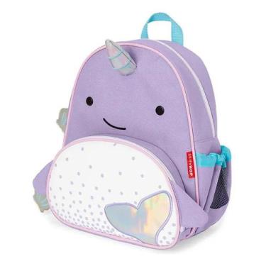 Imagem de Mochila Infantil Zoo Baleia Narval Skip Hop Lilás Zoo Baleia Narval, L