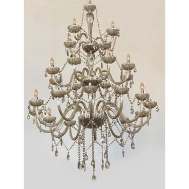 Imagem de Lustre Cristal 24 Braços Candelabro Pé Direito Alto - Dubai - Iluminaç