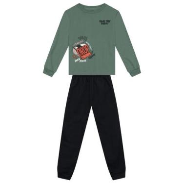 Imagem de Conjunto infantil menino em moletom de skate Brandili, Verde, 14