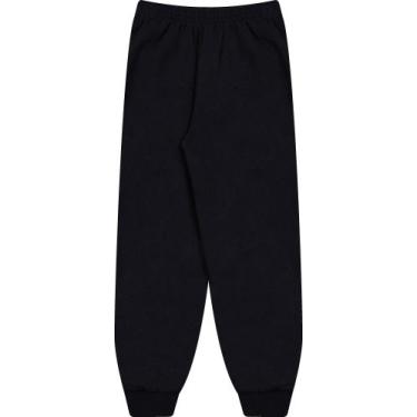 Imagem de Calça Moletom de Menino Infantil Básica Lisa Masculina de Inverno B17 