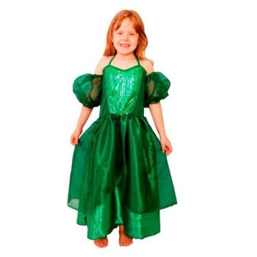 Imagem de Fantasia Ariel Pequena Sereia Infantil Luxo - Fantasias Carol HE, GG 9