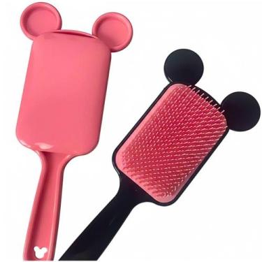 Imagem de Escova de Cabelo Infantil Orelhinha Menina Kit 2 Unidades - Generica