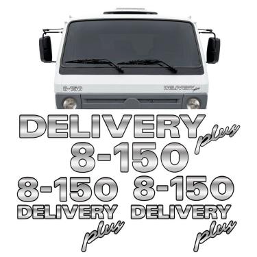 Imagem de Adesivo Decorativo Volkswagen 8-150 Delivery Plus Vinil Brilho para Caminhão Teu Adesivo