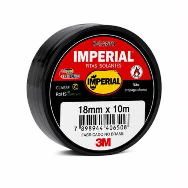 Imagem de Fita Isolante Imperial 18mm x 10m Colorida Alta Resistência Uso Elétri