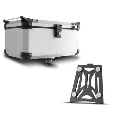 Imagem de Baú Moto 56 Litros + Base de Fixação Super Adventure Modelo Universal,