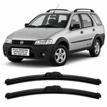 Imagem de Kit Palhetas Limpador Parabrisa Dianteiro Fiat Palio Weekend e Adventu