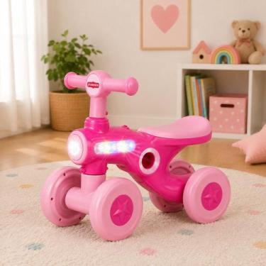 Imagem de Bicicleta Infantil de Equilíbrio 4 Rodas - Rosa - IMPORTUDO