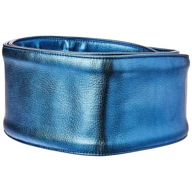 Imagem de Cinto Cintura Largo Morena Rosa Mix De Textura Meninas, Azul Metalizado, M