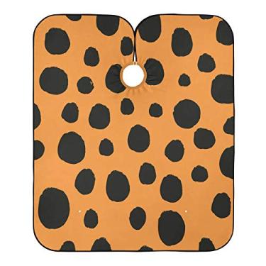 Imagem de Avental de barba com pontos pretos para aparar a barba, para cuidados masculinos de aniversário 139,7 cm x 165,1 cm