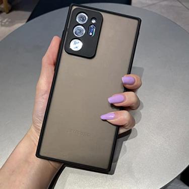 Imagem de Capa de telefone fosca para Samsung Galaxy S21 S20 FE S10 S9 S8 Note 20 Ultra 10 Plus 9 8 A72 A52 A71 A51 Capa dura para PC TPU, preta, para Galaxy A72 4G 5G