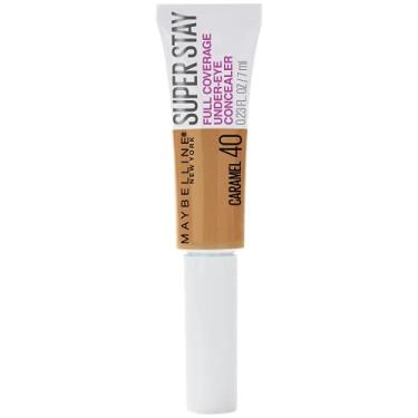 Imagem de Maybelline New York Super Stay Super Stay Cobertura total, brilho, longa duração, corretivo líquido sob os olhos para até 24 horas de uso, com aplicador de pá, caramelo, 0,23 fl. oz, caramelo