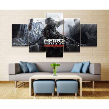 Imagem de Quadro Decorativos Jogo Metro 2033 com 5 peças 130x65 1