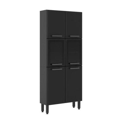 Imagem de Paneleiro Duplo com porta de Vidro Estilo 100% Aço Grafite