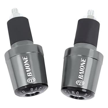 Imagem de Worldmotop-Motorcycle Bar End Plug Guidão Tampas de extremidade de substituição para Kawasaki Honda BMW SUZUKI e todos os punhos de guidão de 7/20.3 cm (titânio)