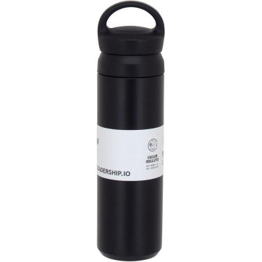 Imagem de KETTLEBELL GARRAFA TÉRMICA 26x7x7cm 480ml INOX PRETO PAREDE DUPLA