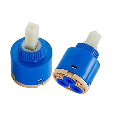 Imagem de Cartucho de torneira de substituição de válvula de disco de cerâmica para torneiras monobloc de batedeira única (40 mm)