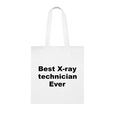 Imagem de Sacola X Ray Technician Tote bag, Best X Ray Technician Ever Tote bag, X Ray Technician Presente, X Ray Technician Bolsa de ombro Técnico X Ray, X Ray Technician Reutilizável, Ideia de presente de , Branco
