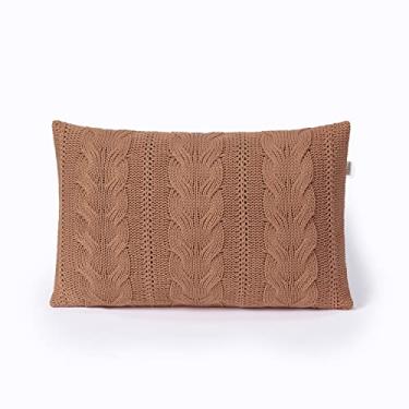 Imagem de Capa de Almofada Rinzeira Trico 50x30cm Sala Sofa Cama Tricot Viena