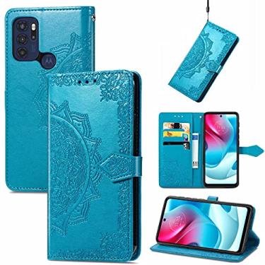Imagem de YUNCHAO Caixa de telefone Para Motorola Moto G60S Mandala Armazenamento Padrão Horizontal Caso de Couro com Slots & Card Slots & Wallet & Cornyard capa para celular