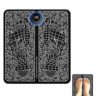 Imagem de Tapete de almofada de massagem pés,EMS Pulsos Estimulador de Pé Elétrico Tapete | Almofada de massagem elétrica portátil para relaxar pés e pernas, almofada de spa massageadora para casa,