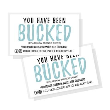 Imagem de You Have Been Bucked | Buck Buck Buck Bronco | Pacote com 50 | Cartão de tamanho comercial de 5 x 8,9 cm | Buck Buck Bronco | Buck Yeah Bronco Tag Attach To Plastic Bronco Horse Figurine | #BuckBuckBronco #BuckYeah