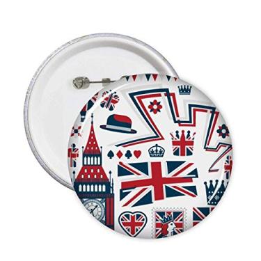 Imagem de Big Ben Balon Soldier Reino Unido Broche Emblema Botão Decoração 5 peças
