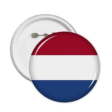 Imagem de Broche de bandeira nacional da Holanda Europa país alfinetes emblema botão decoração acessório 5 peças