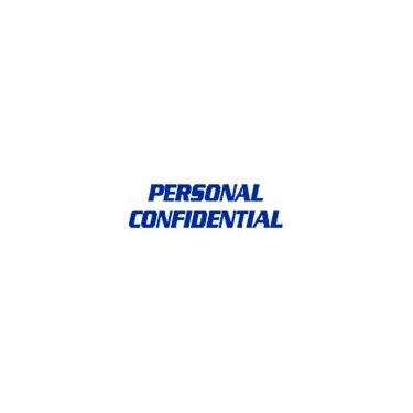 Imagem de Carimbo de autotintagem confidencial pessoal – azul