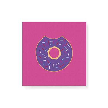 Imagem de Arte Maníacos Quadro Decorativo em Tela Canvas Donut Roxo - 30x30cm