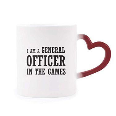 Imagem de Caneca sensível ao calor I Am A General Officer In The Games Caneca vermelha que muda de cor