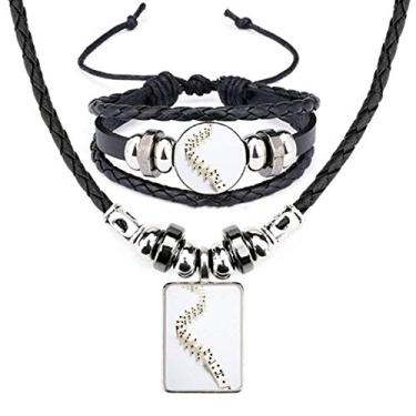 Imagem de Domino Pai Gow Foto Jogos Couro Colar Pulseira Conjunto de Joias