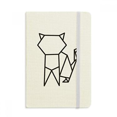 Imagem de Caderno em formato geométrico abstrato origami gato capa dura oficial diário clássico